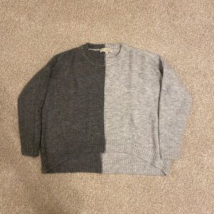 Pinch Two-Tone Charcoal and Light Gray Crewneck Sweater